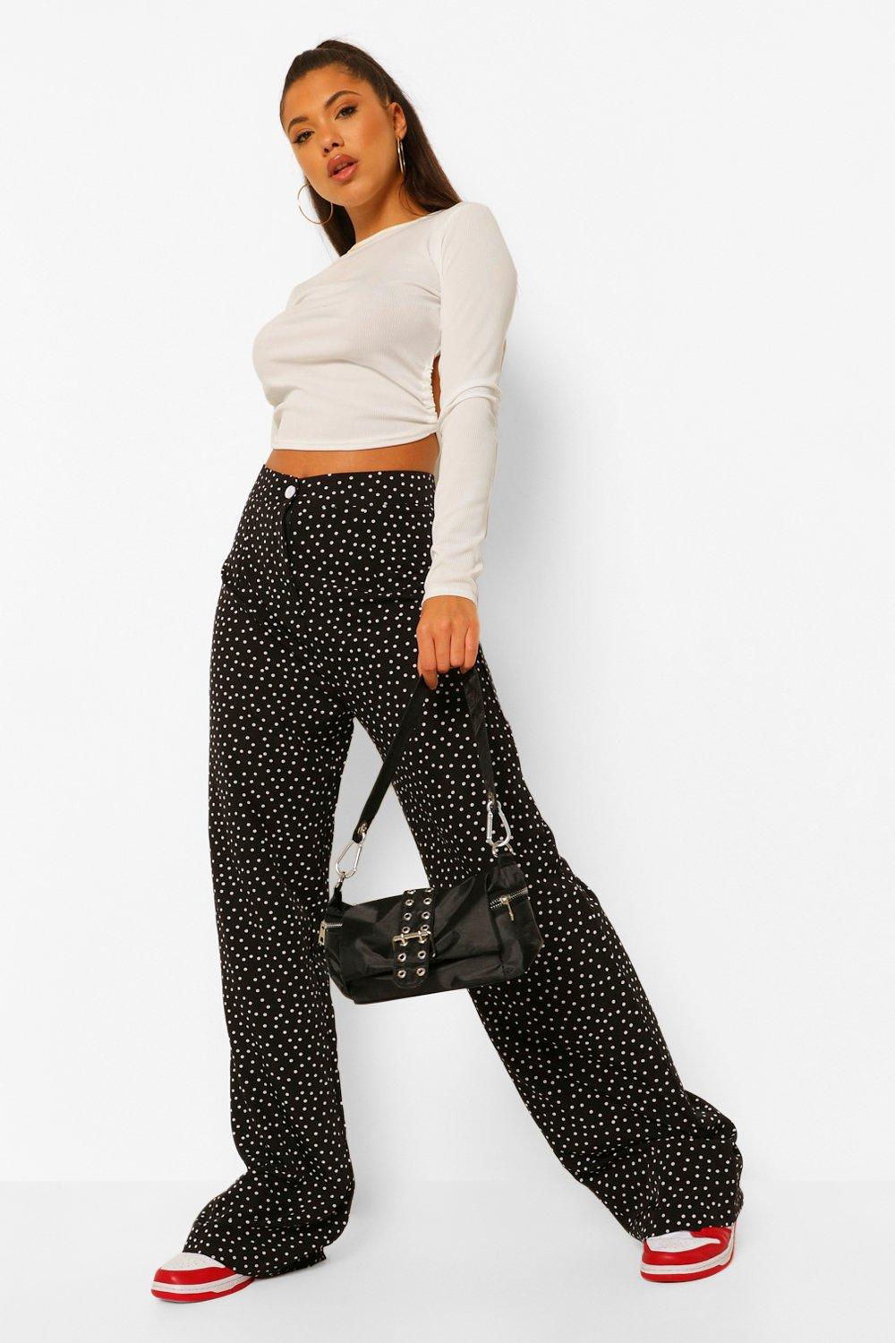 Boohoo polka hot sale dot trousers