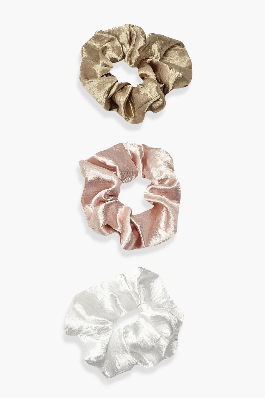 Multi 3 Pack Satin Scrunchies image number 1