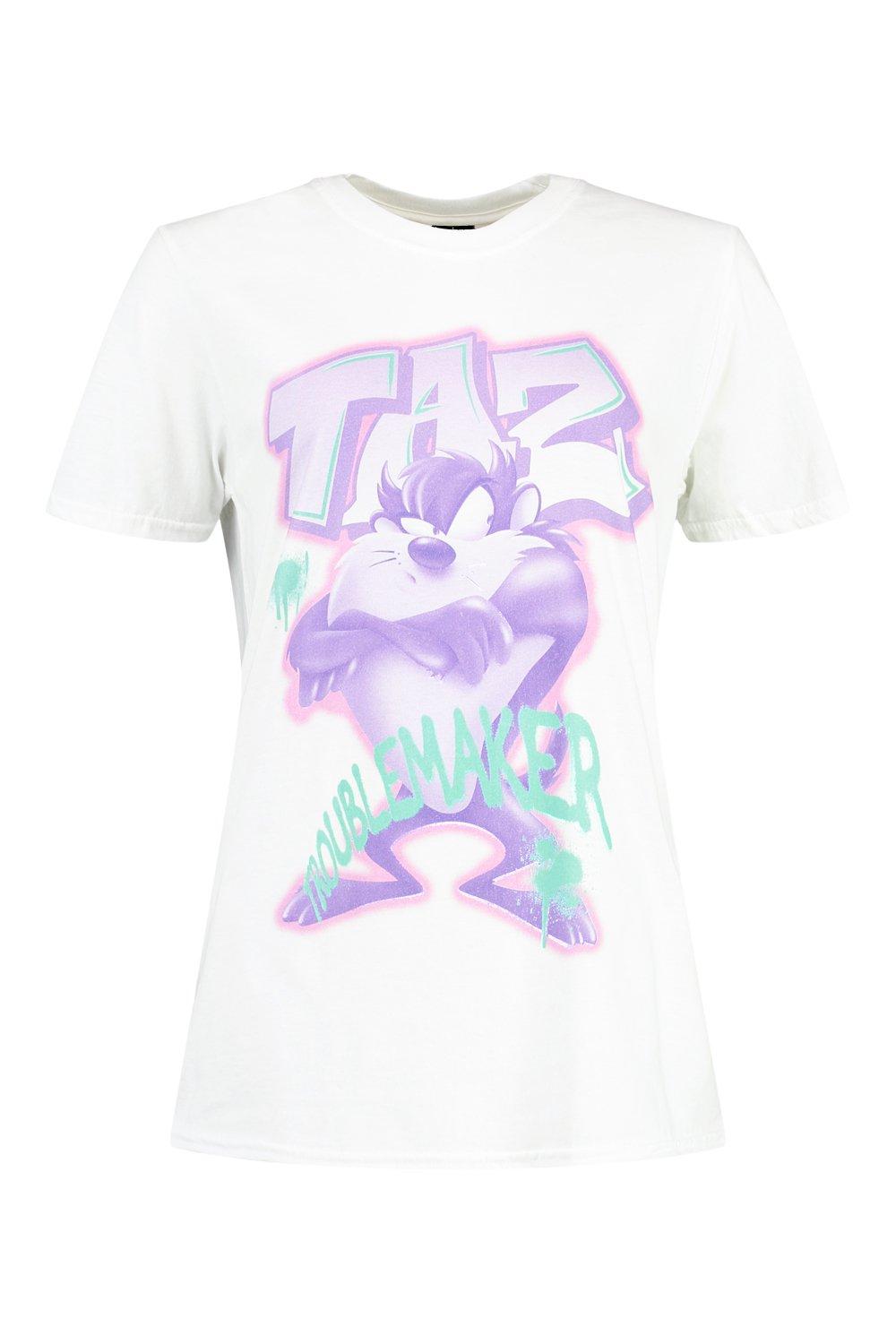 Tunes Grafitti boohoo | Looney Licensed T-Shirt Taz