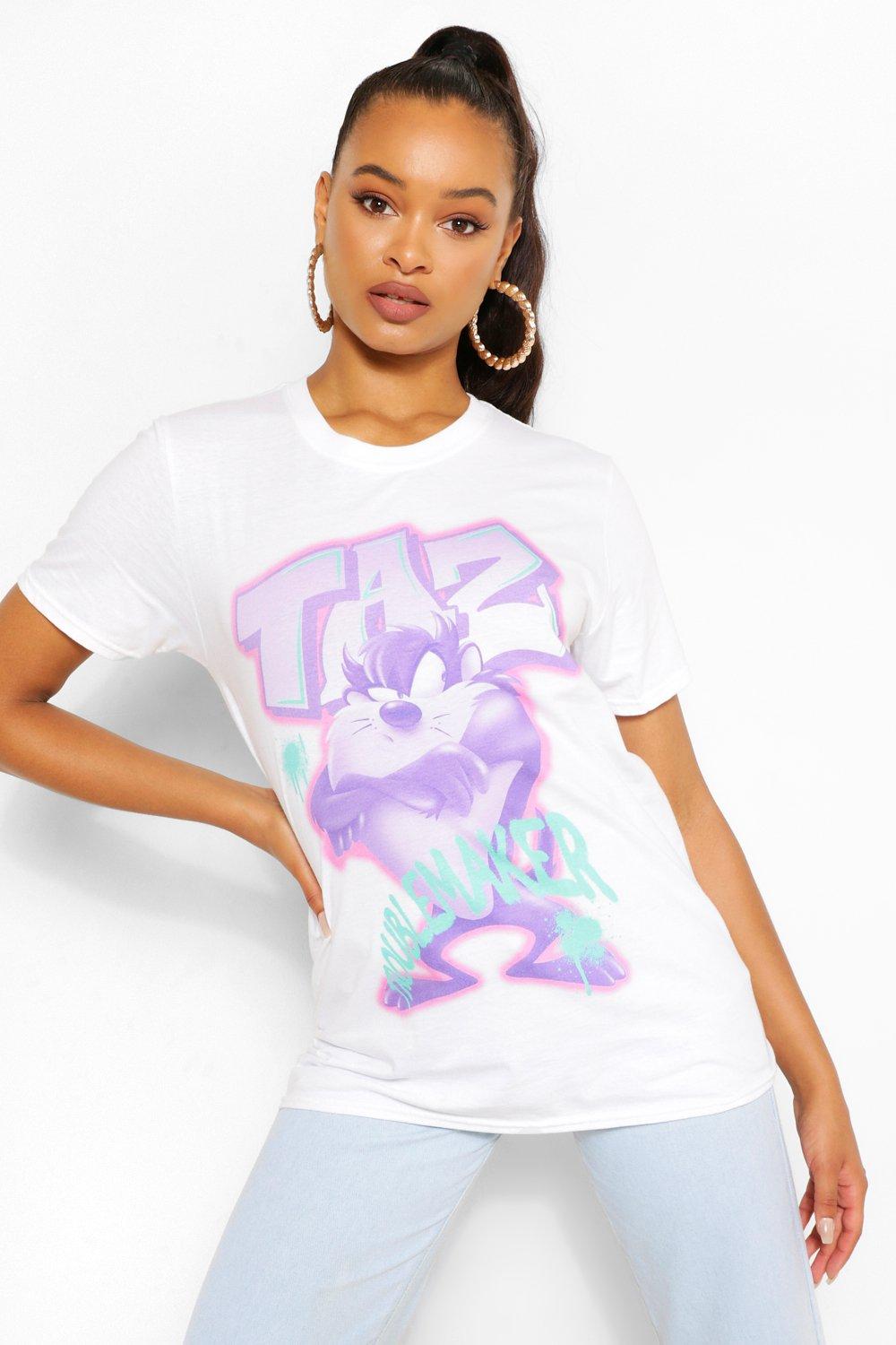 Looney Tunes Taz Licensed Grafitti T-Shirt | boohoo