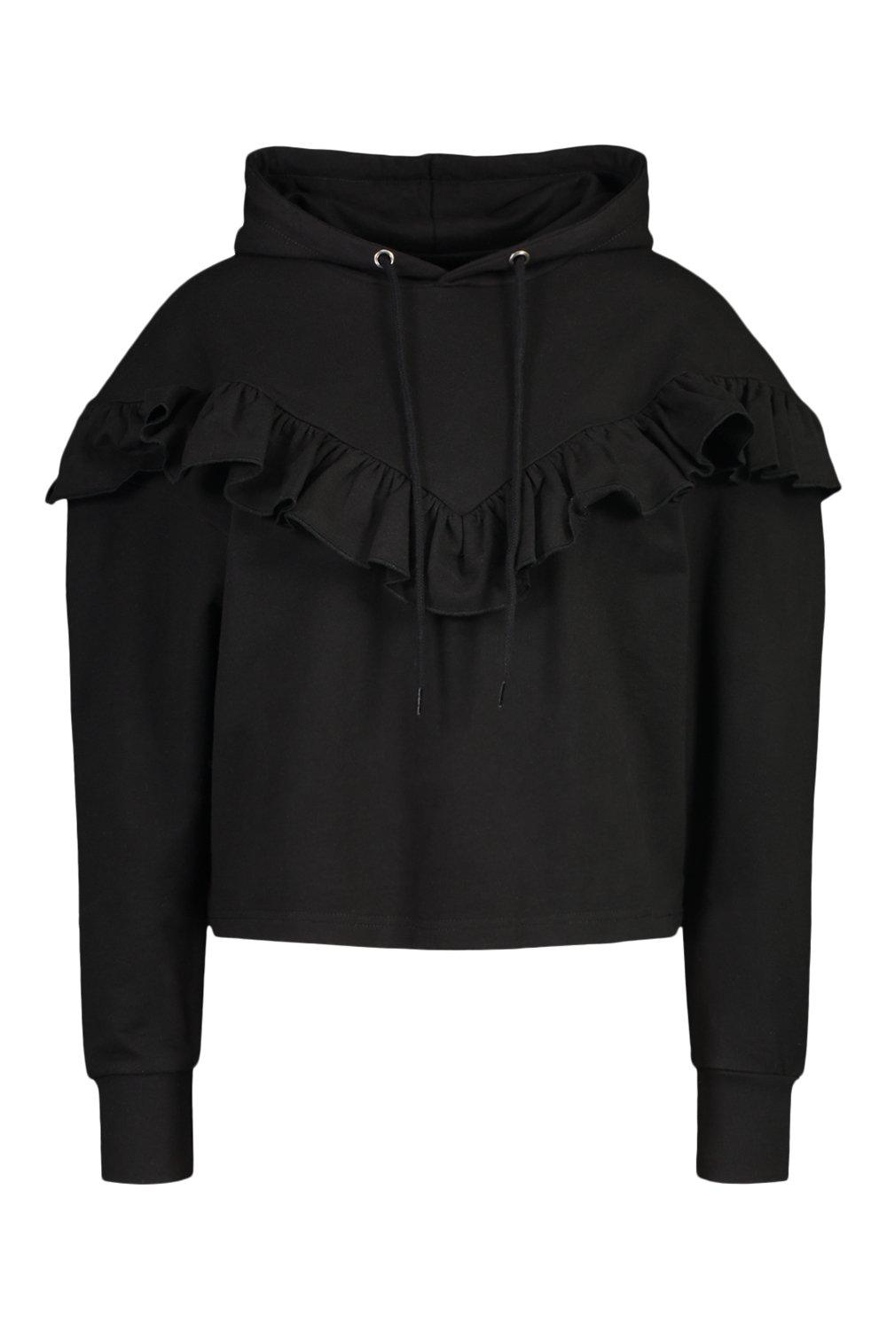 Frill Oversized Hoodie | boohoo