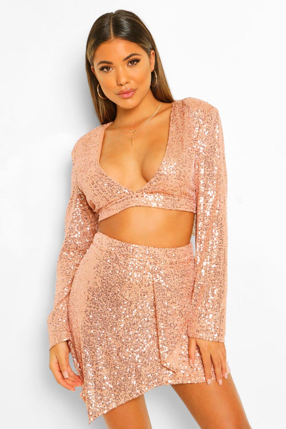 gold sequin skirt asda