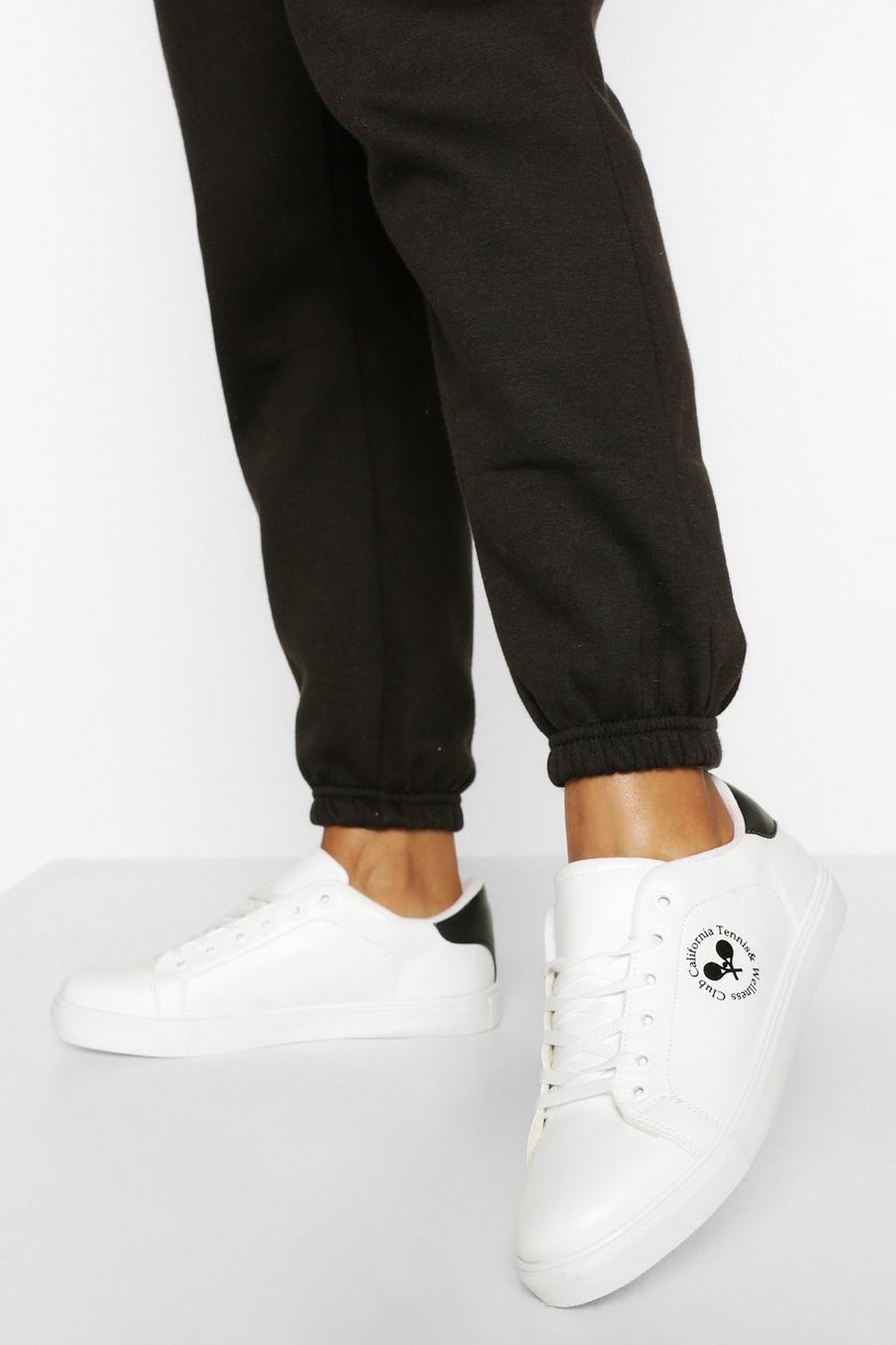 White Wellness Club Flat Sneakers image number 1