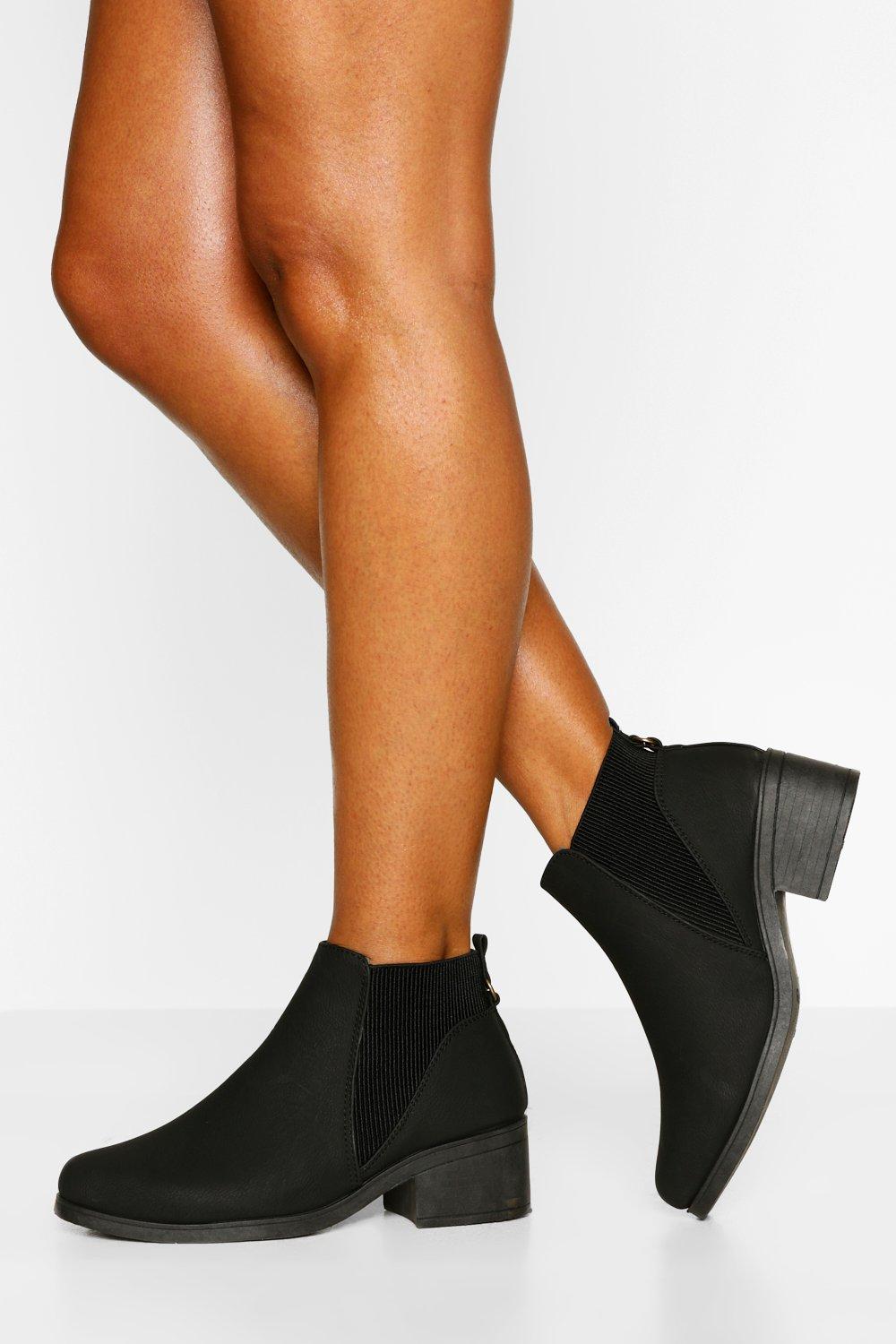 low block heel chelsea boots