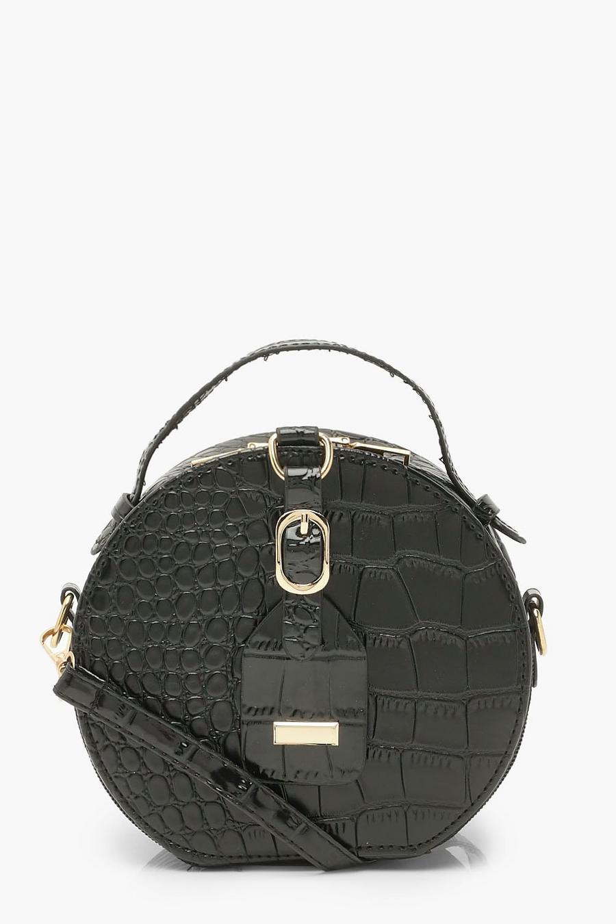 Croc Buckle And Tag Detail Cross Body Bag image number 1