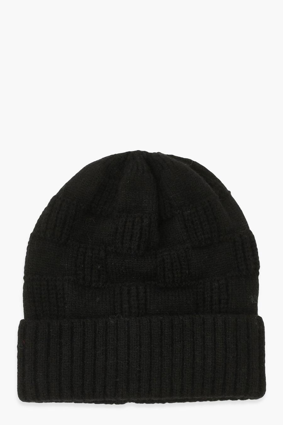 Black negro Knitted Weave Beanie image number 1