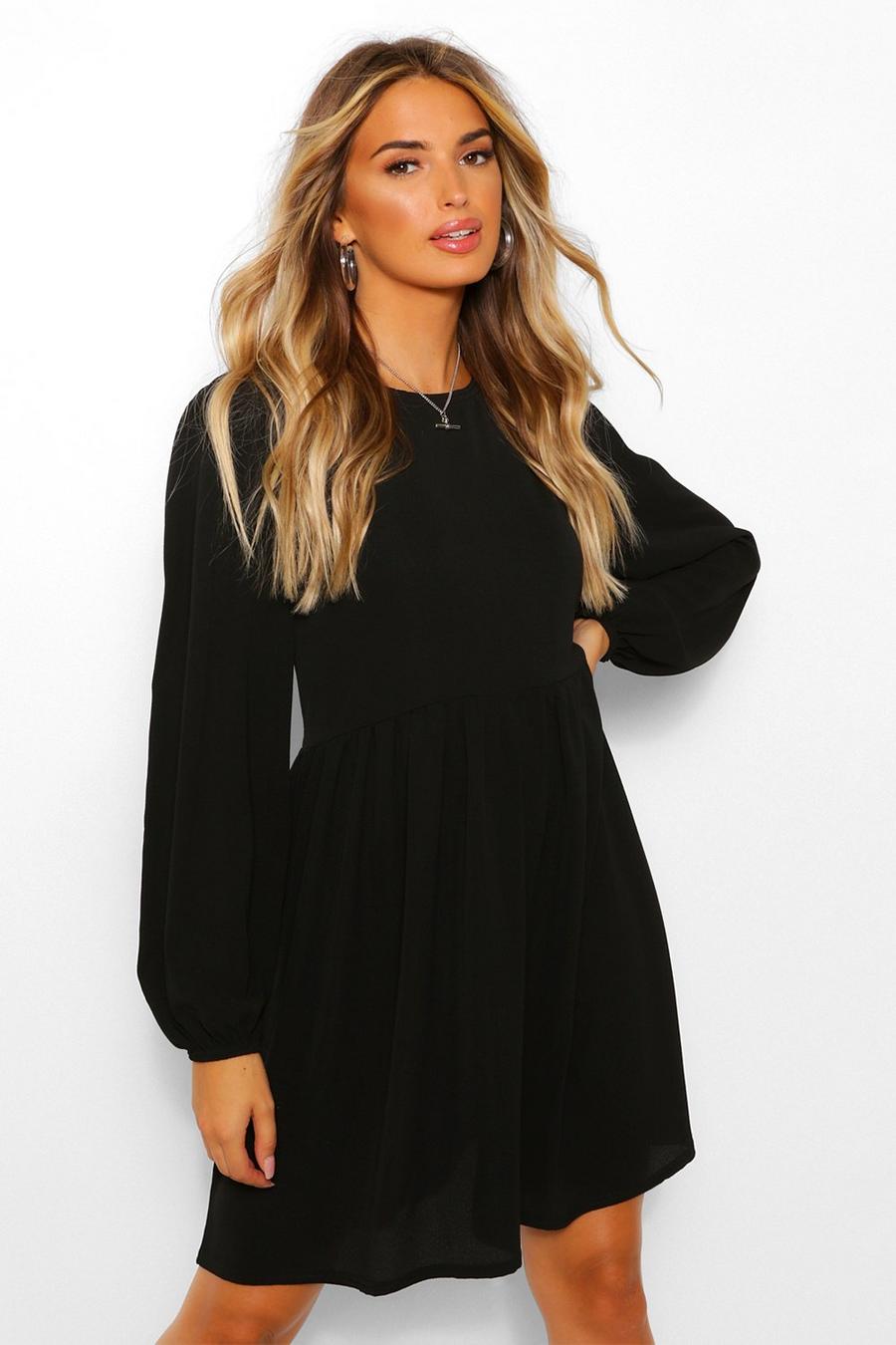 Woven Long Sleeve Smock Dress image number 1