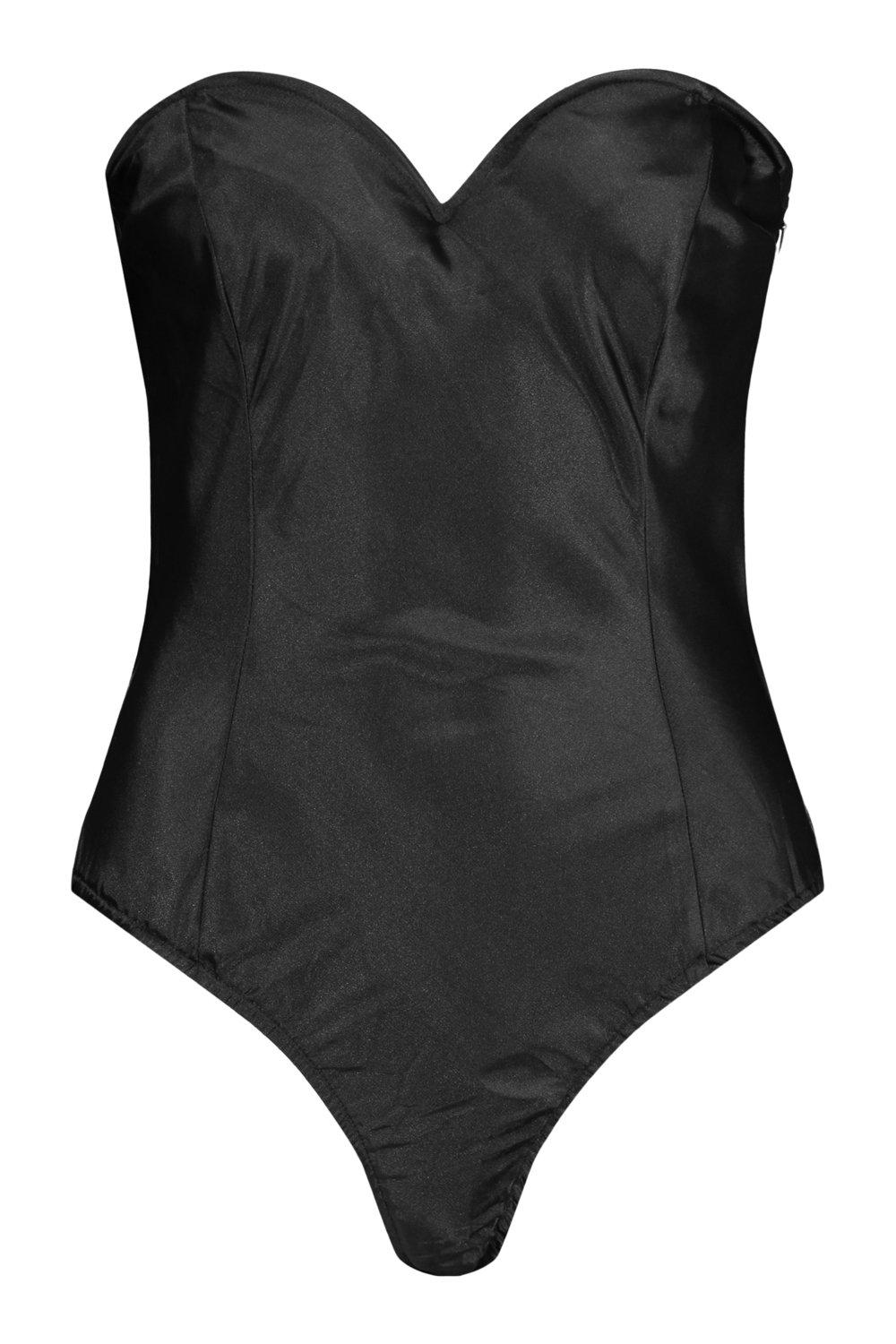 Halloween Satin Sweetheart Corset Bodysuit