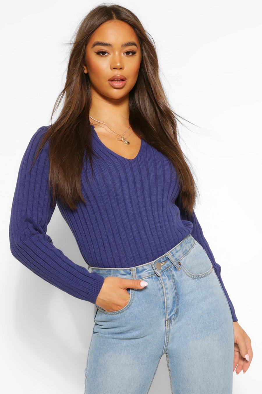 Polo Collar Rib Knit Jumper image number 1