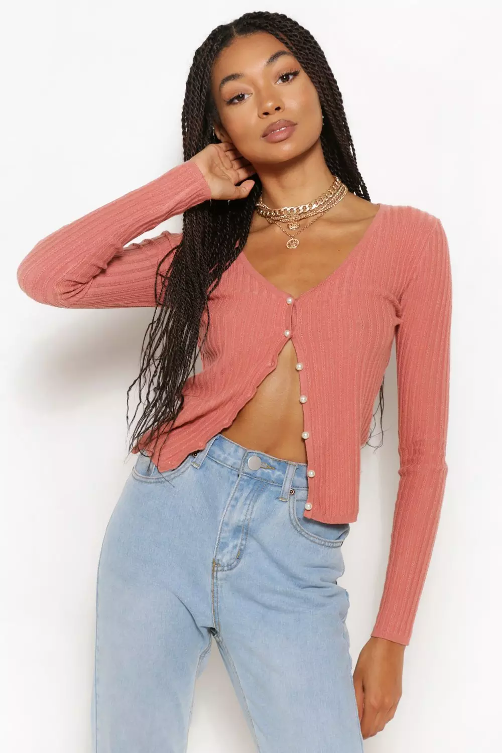 Pearl button up cardigan hotsell