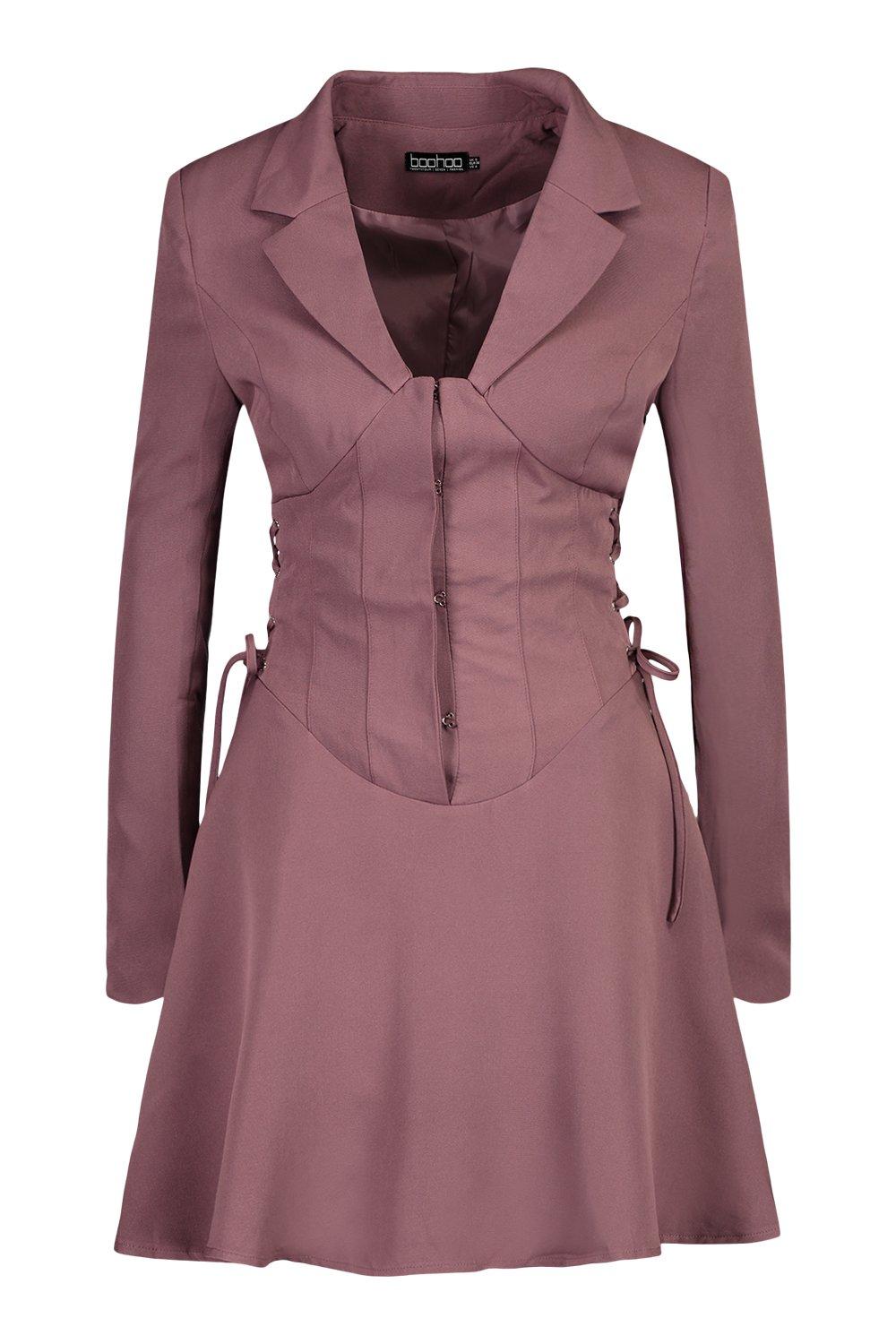 mauve blazer dress