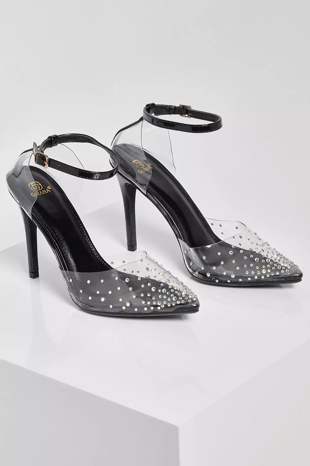 Black and clear court hot sale shoes