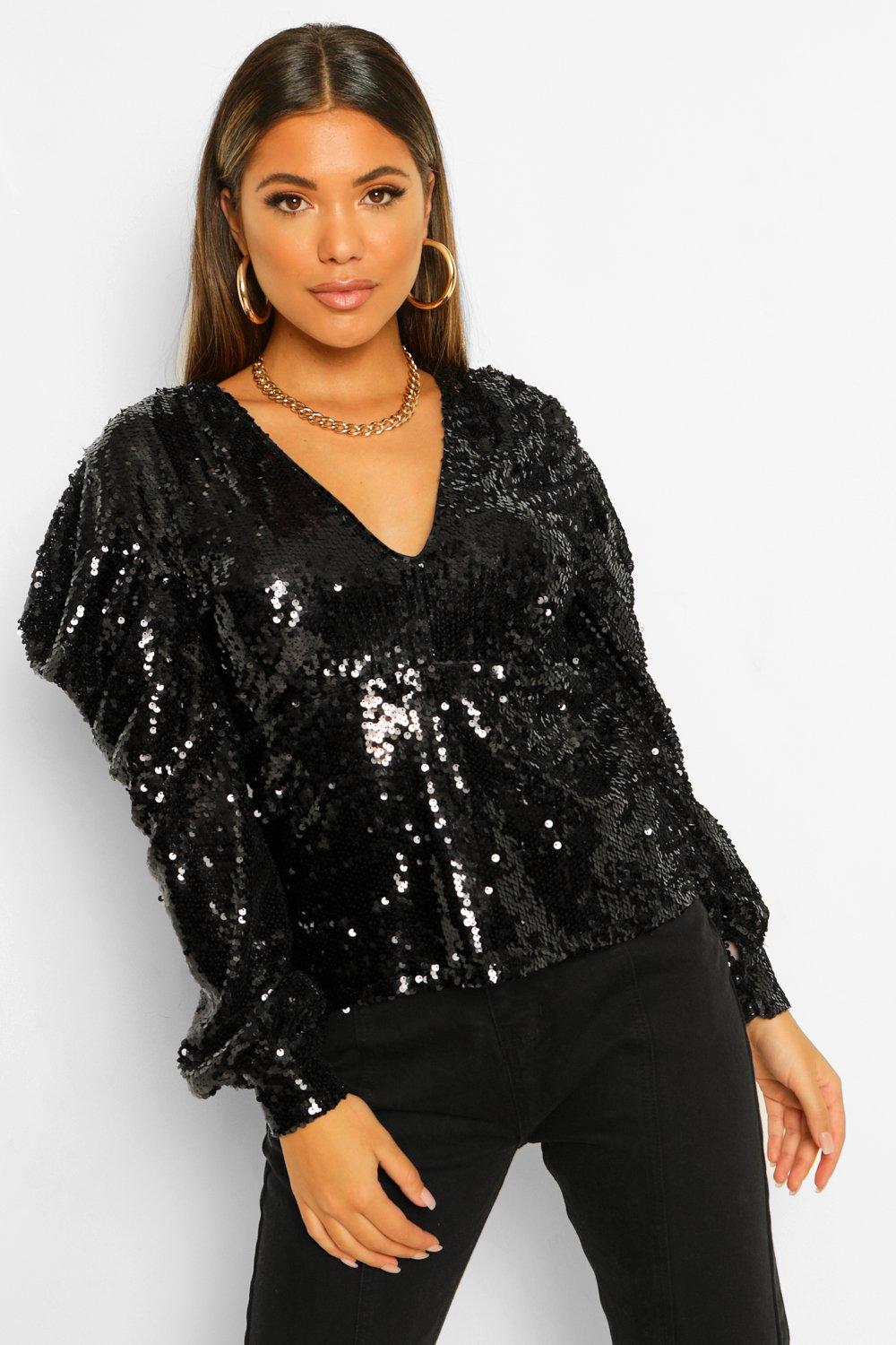 Boohoo shop sequin top