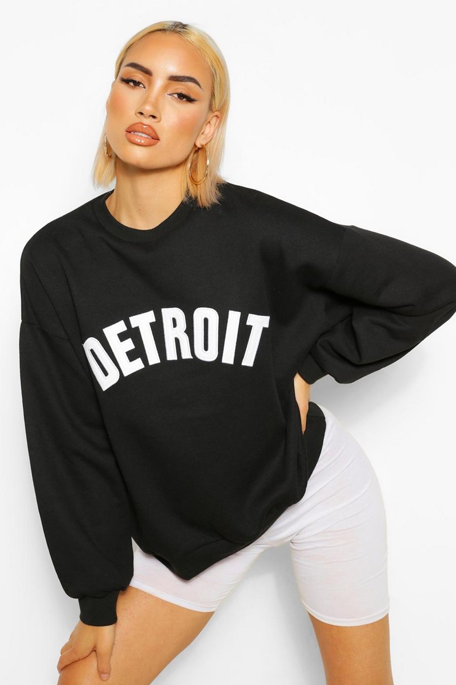 Detroit Appique Oversized Sweater image number 1