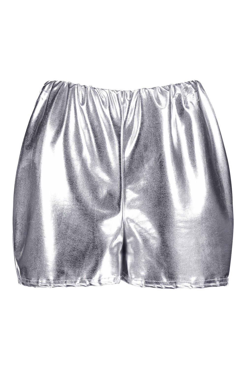 Metallic shorts outlet silver