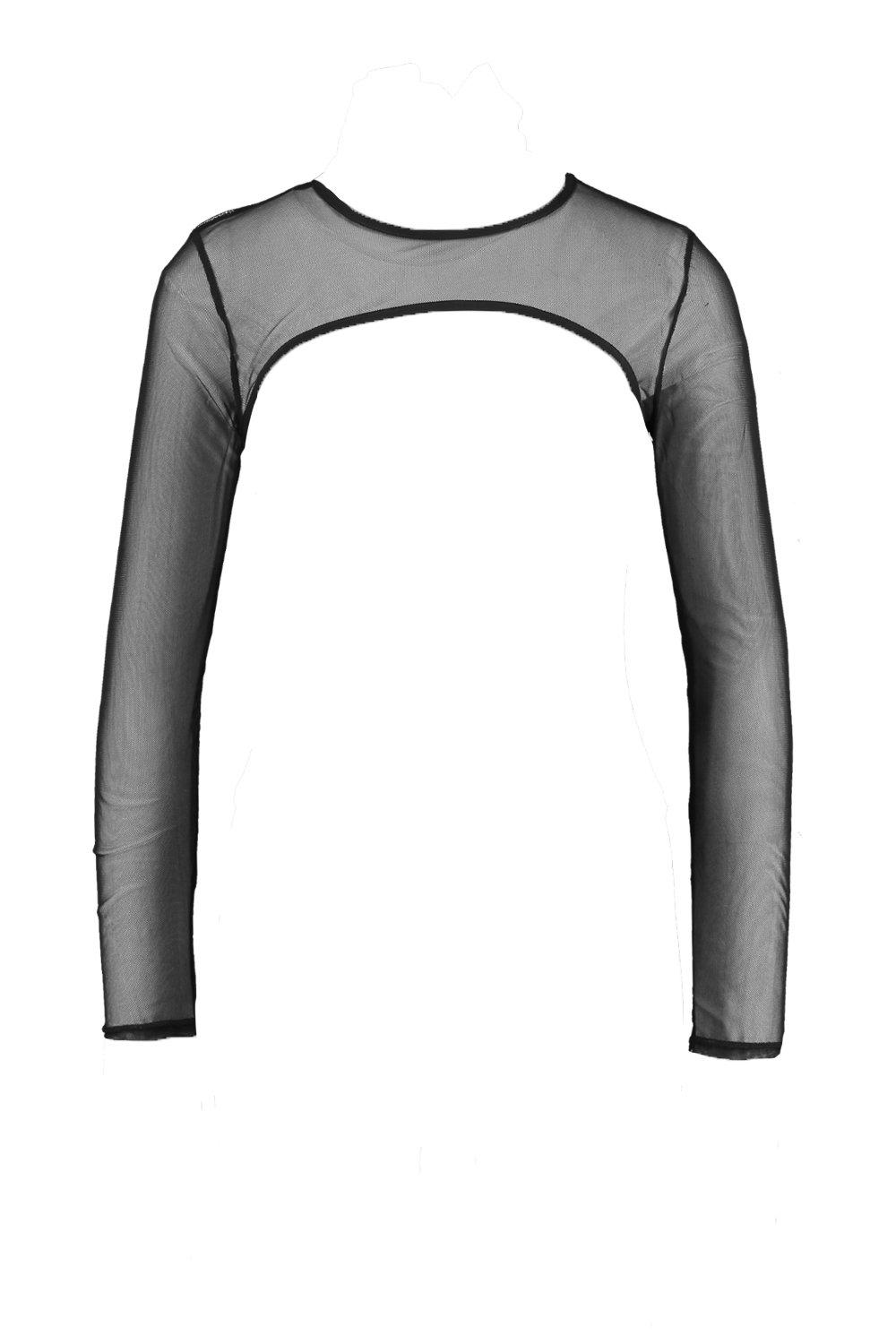 Long sleeve mesh store extreme crop top