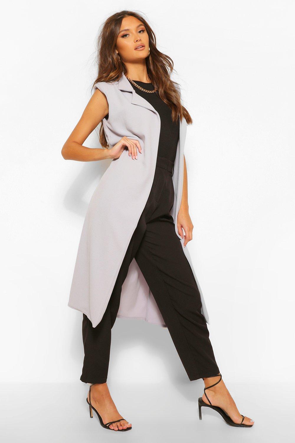 Boohoo shop sleeveless duster