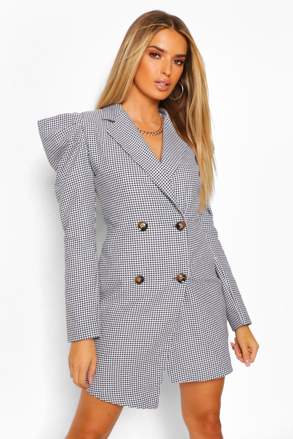 boohoo dogtooth dress