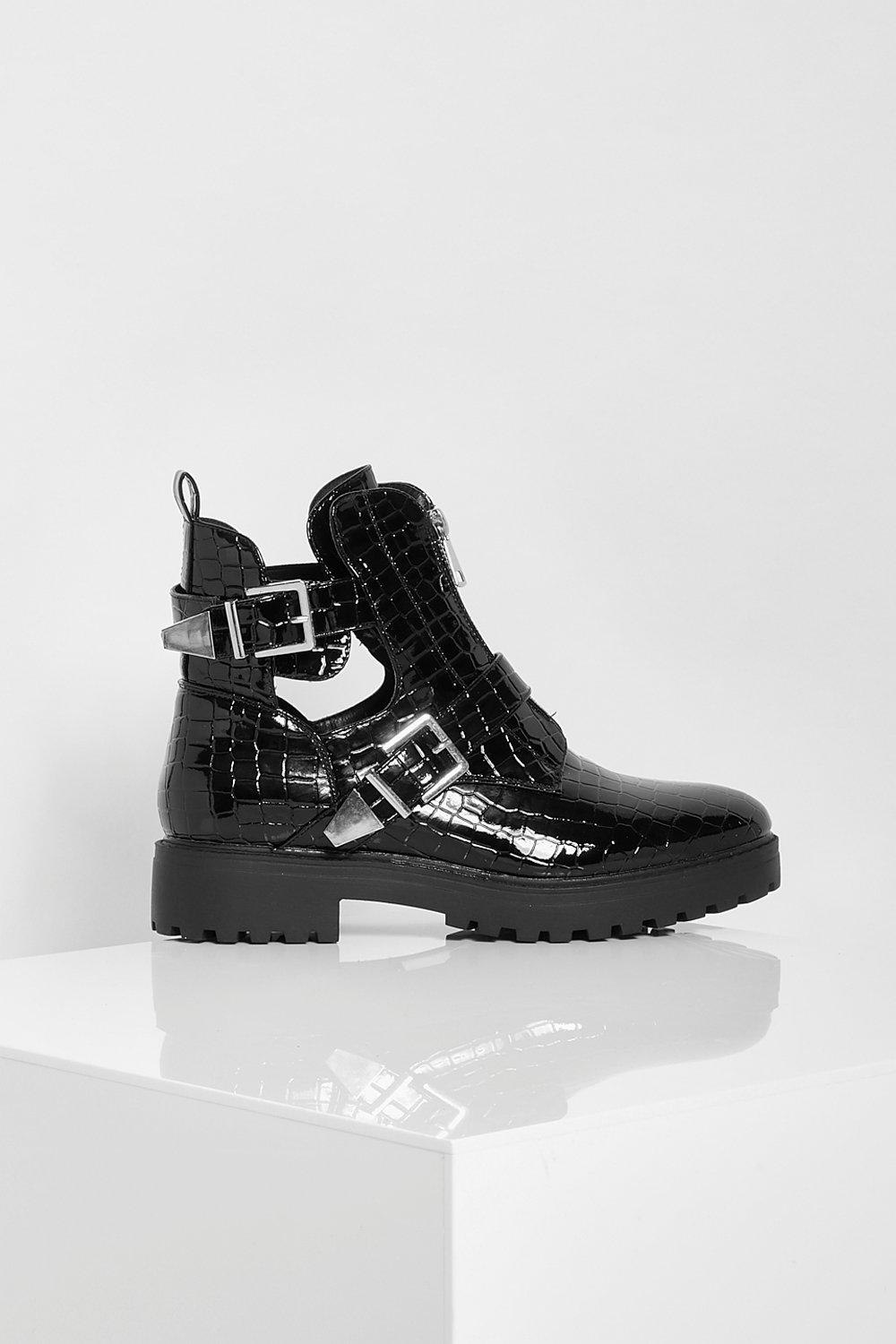 Biker boots hotsell cut out