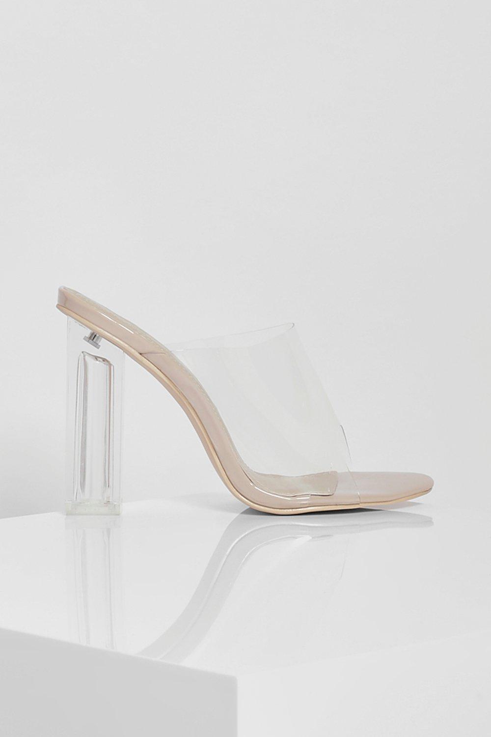 boohoo clear heels