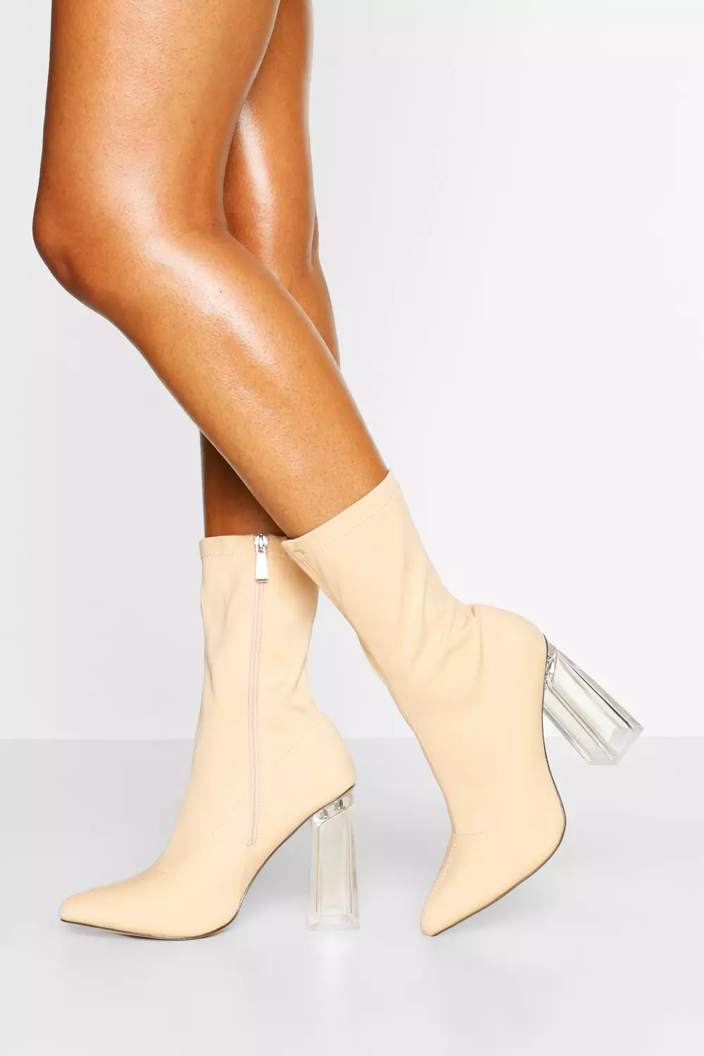 Boots with 2025 clear block heel