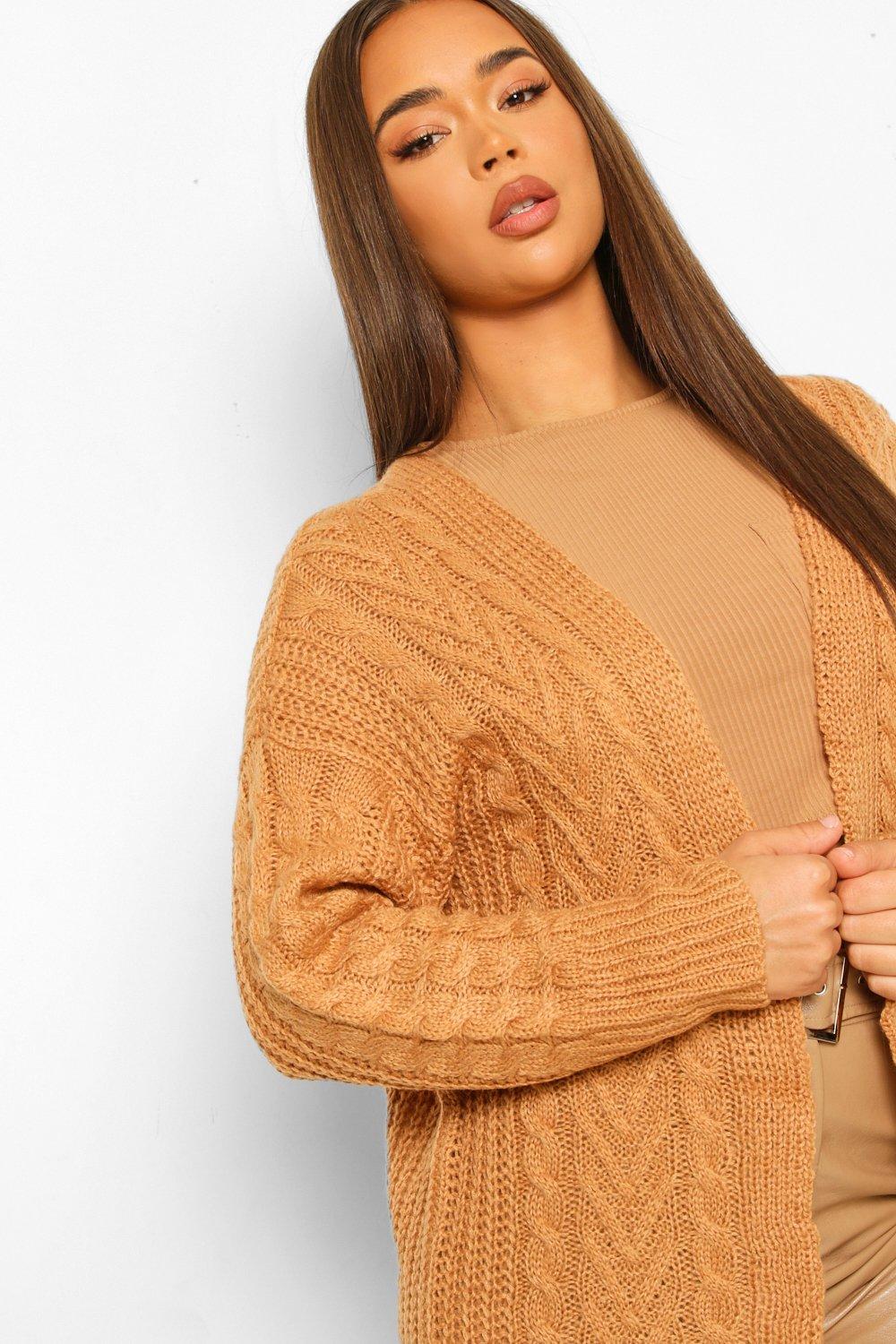 Boohoo cable knit outlet cardigan