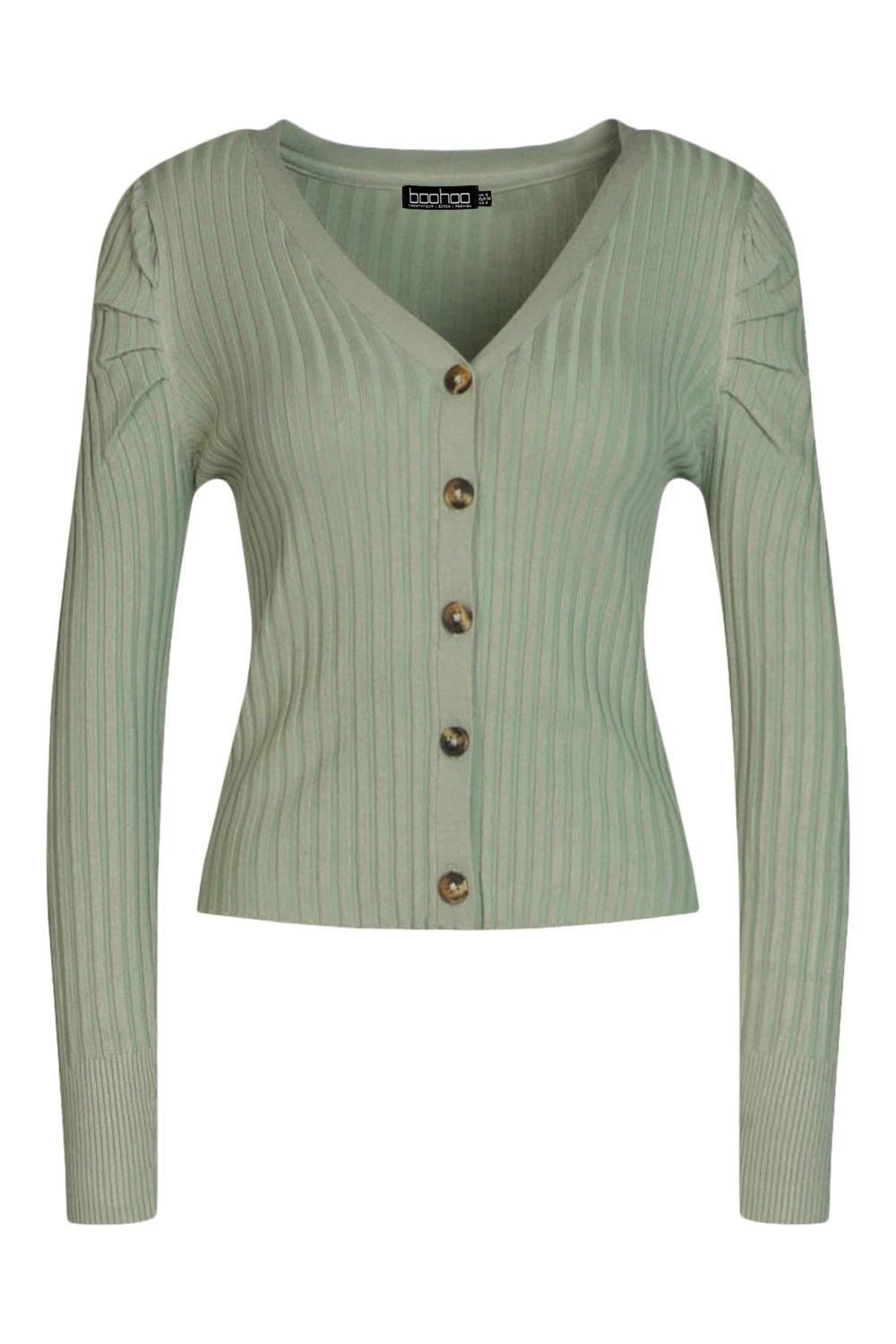 boohoo green cardigan