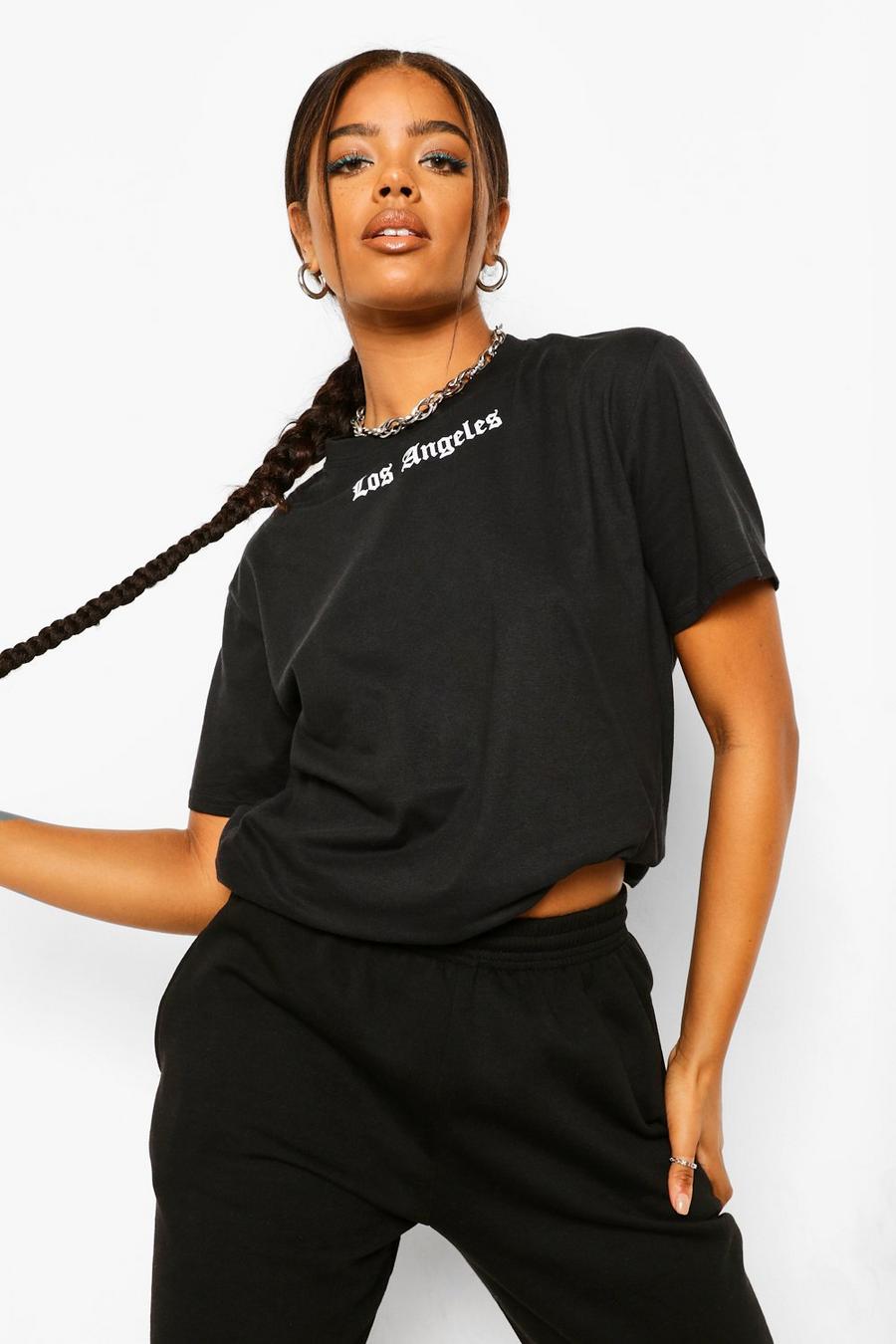 Black "Los Angeles" Oversize t-shirt image number 1