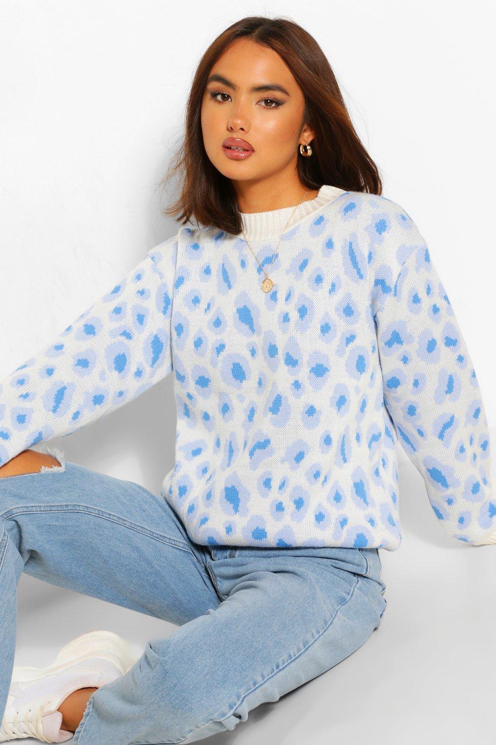 Boohoo leopard outlet print jumper