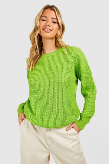 Green Crew Neck Sweater