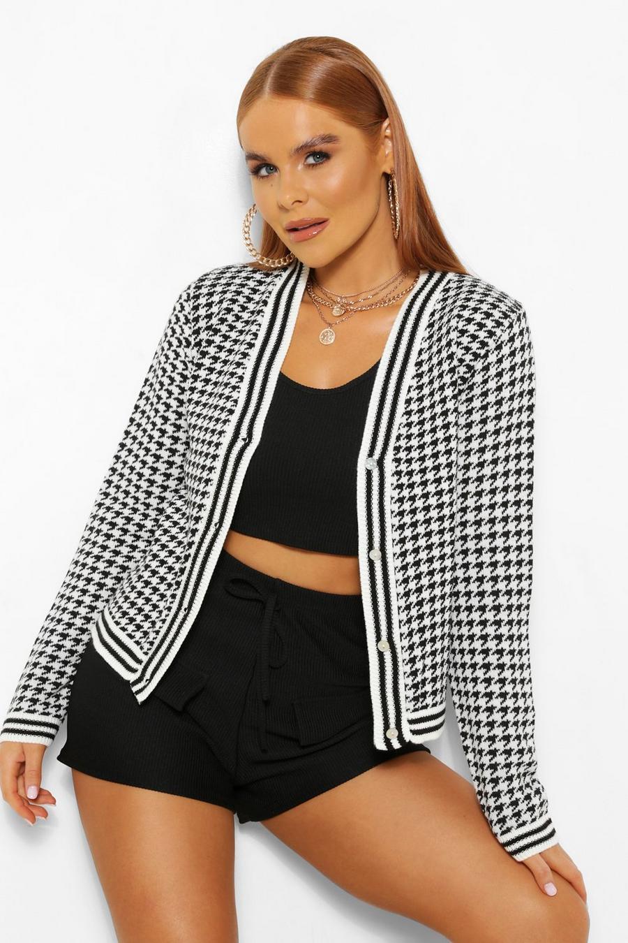 Houndstooth Button Through Cardigan image number 1