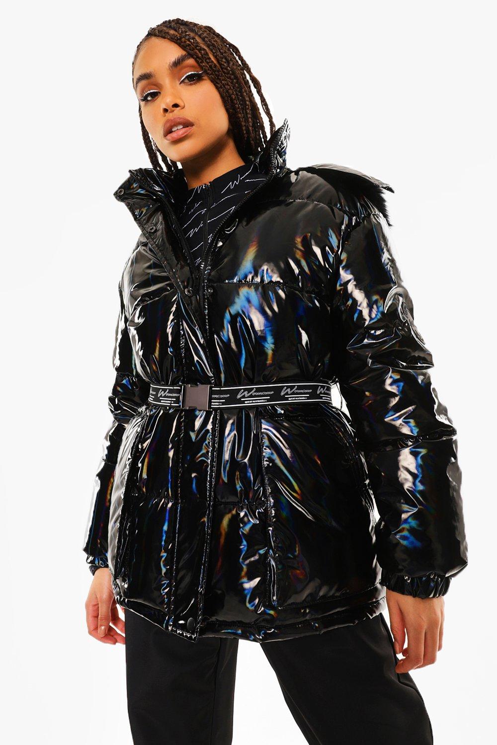 Boohoo shop holographic jacket