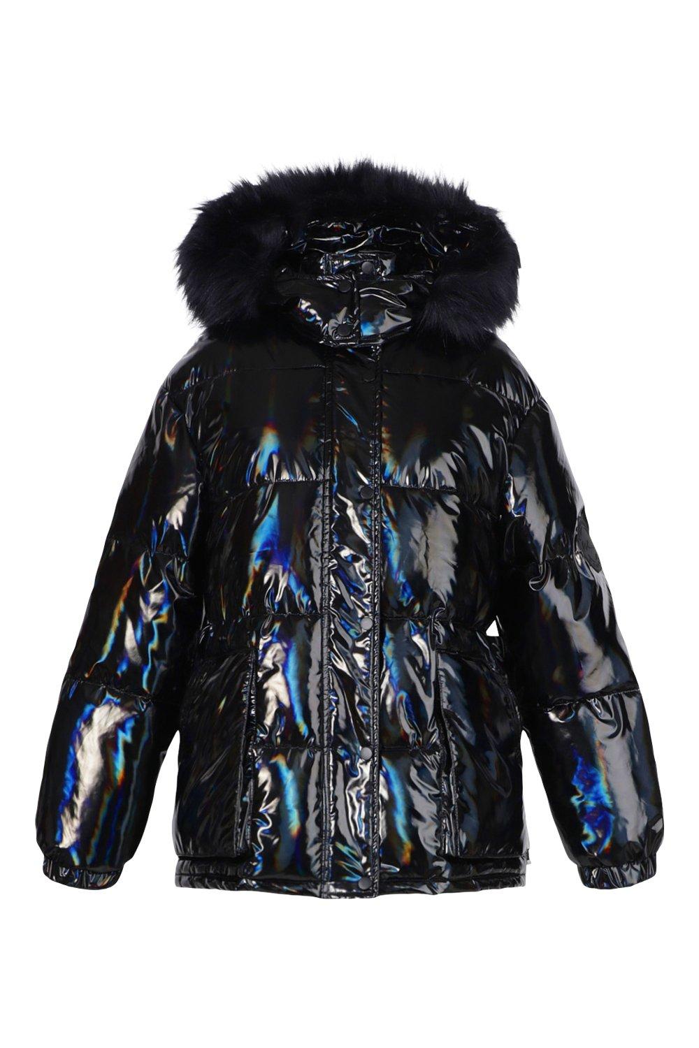 Boohoo holographic jacket best sale