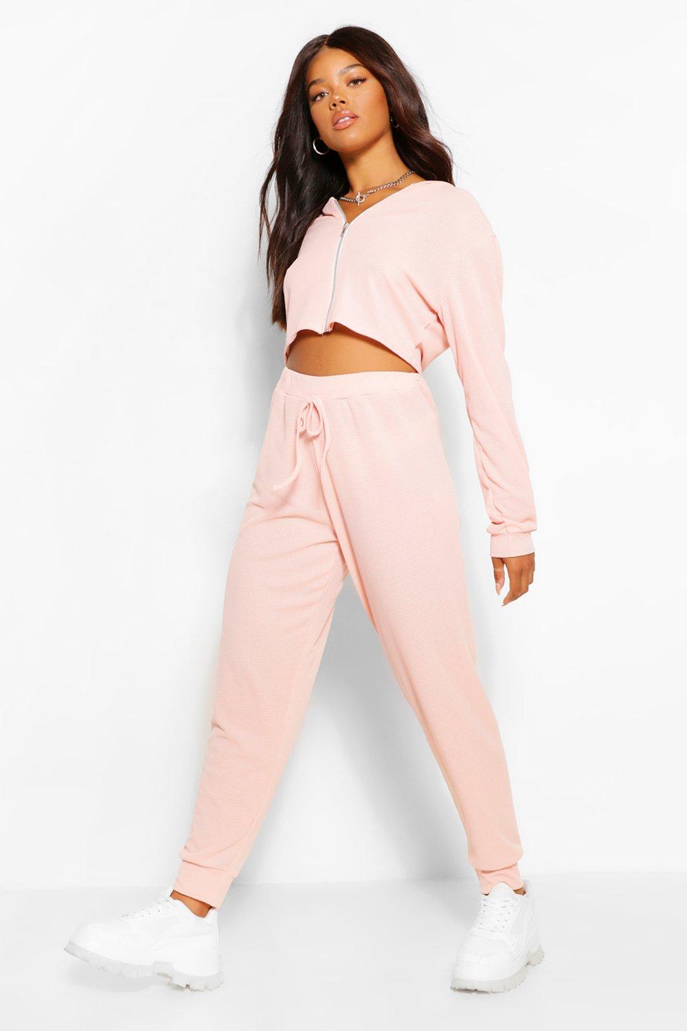 cream knitted tracksuit
