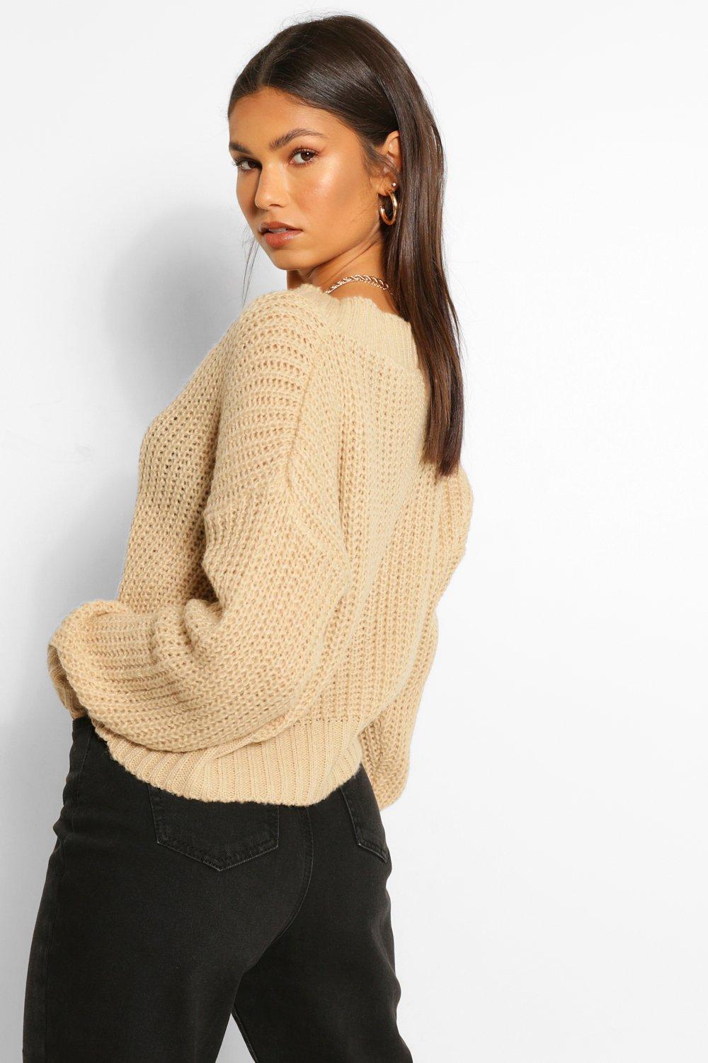 Boohoo cropped sweater hotsell