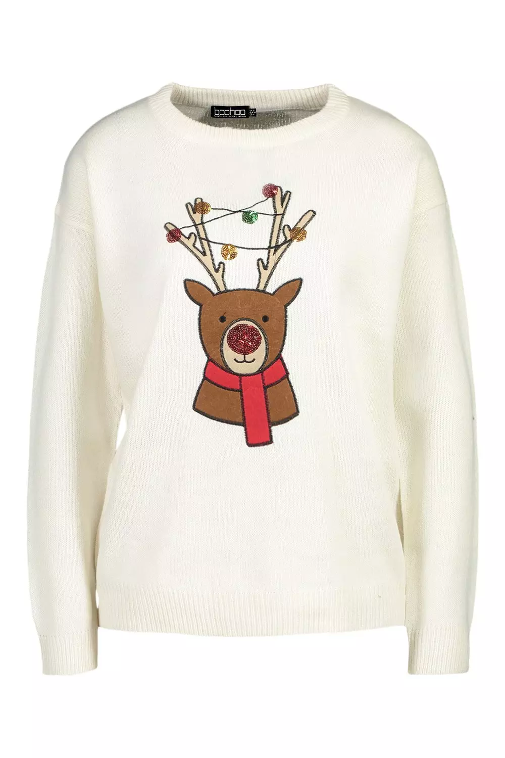 Sequin reindeer outlet jumper