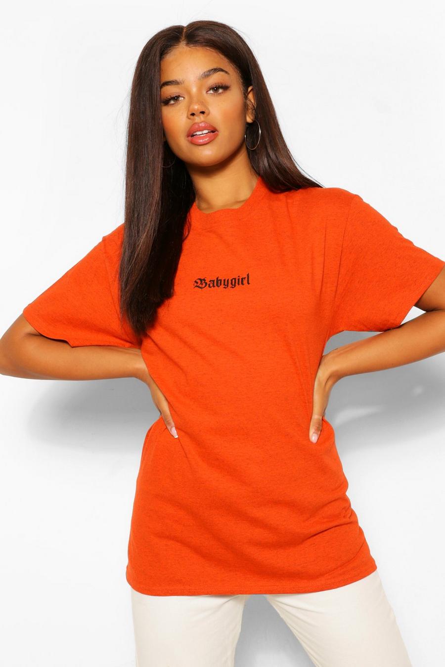 T-Shirt in Übergröße mit „Baby Girl“-Slogan image number 1