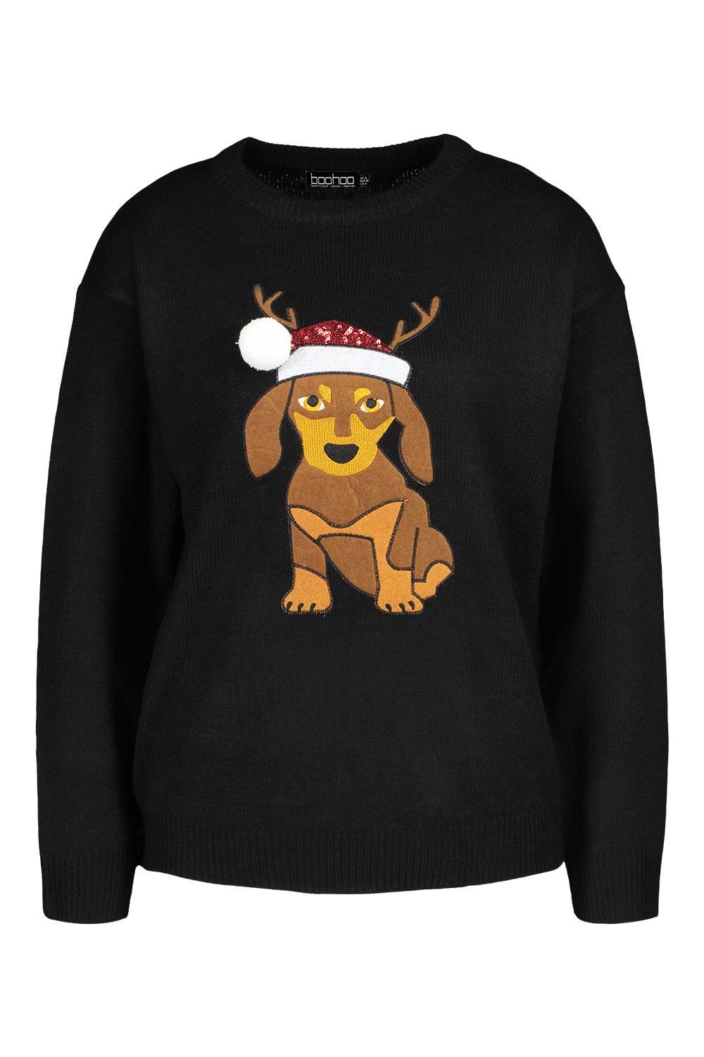 Sausage Dog Christmas Jumper boohoo NZ