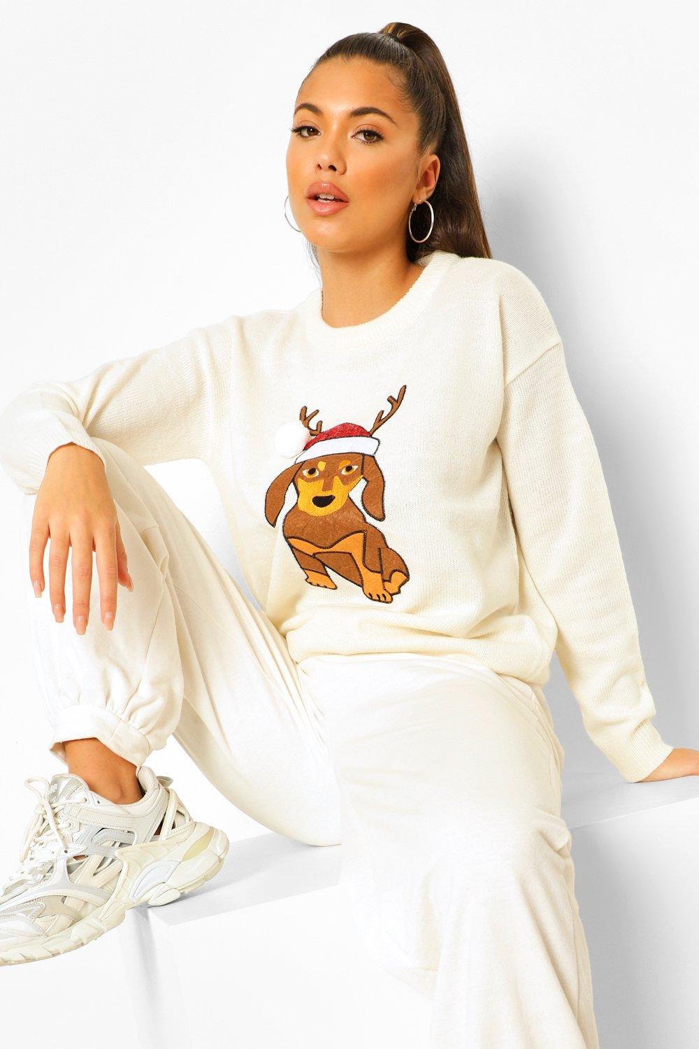 boohoo dog christmas jumper