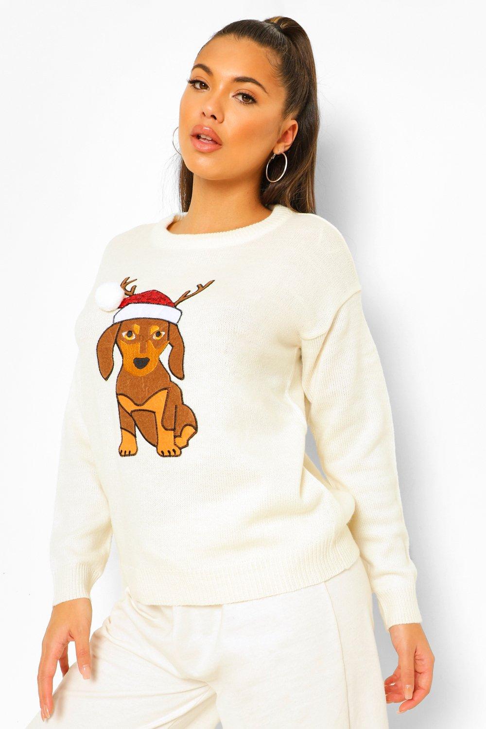 boohoo dog christmas jumper