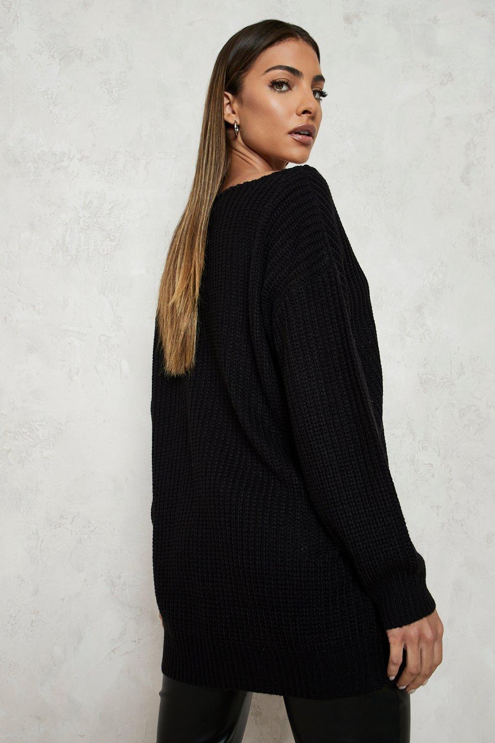 Ladies slash neck on sale jumper