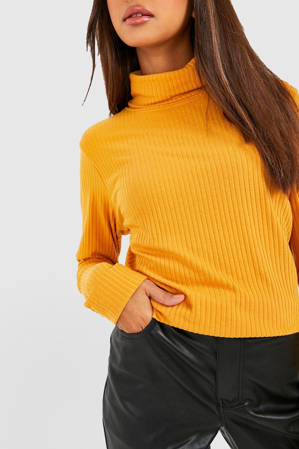 Mustard turtle neck clearance jumper