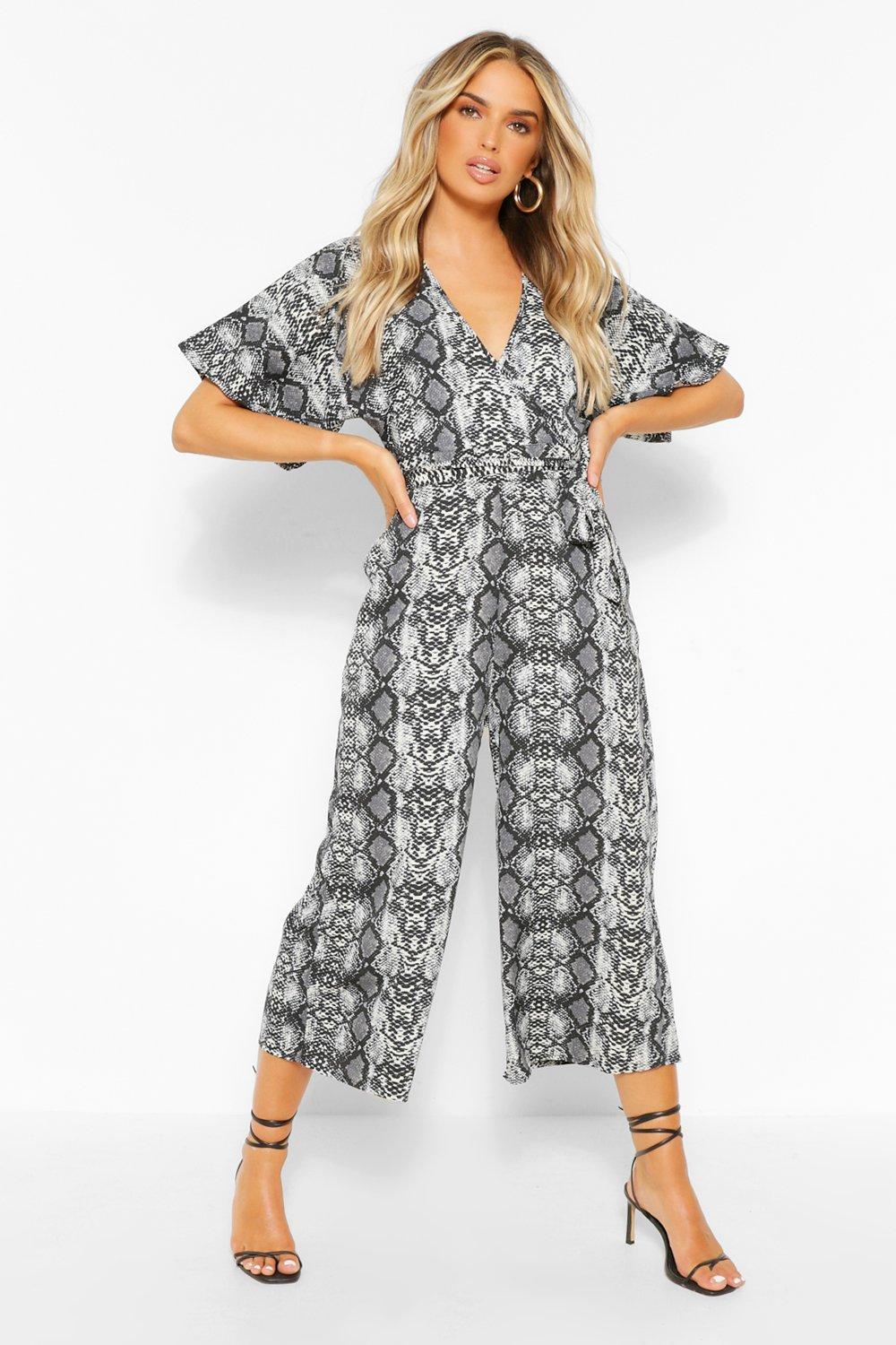 Snake print culotte jumpsuit on sale