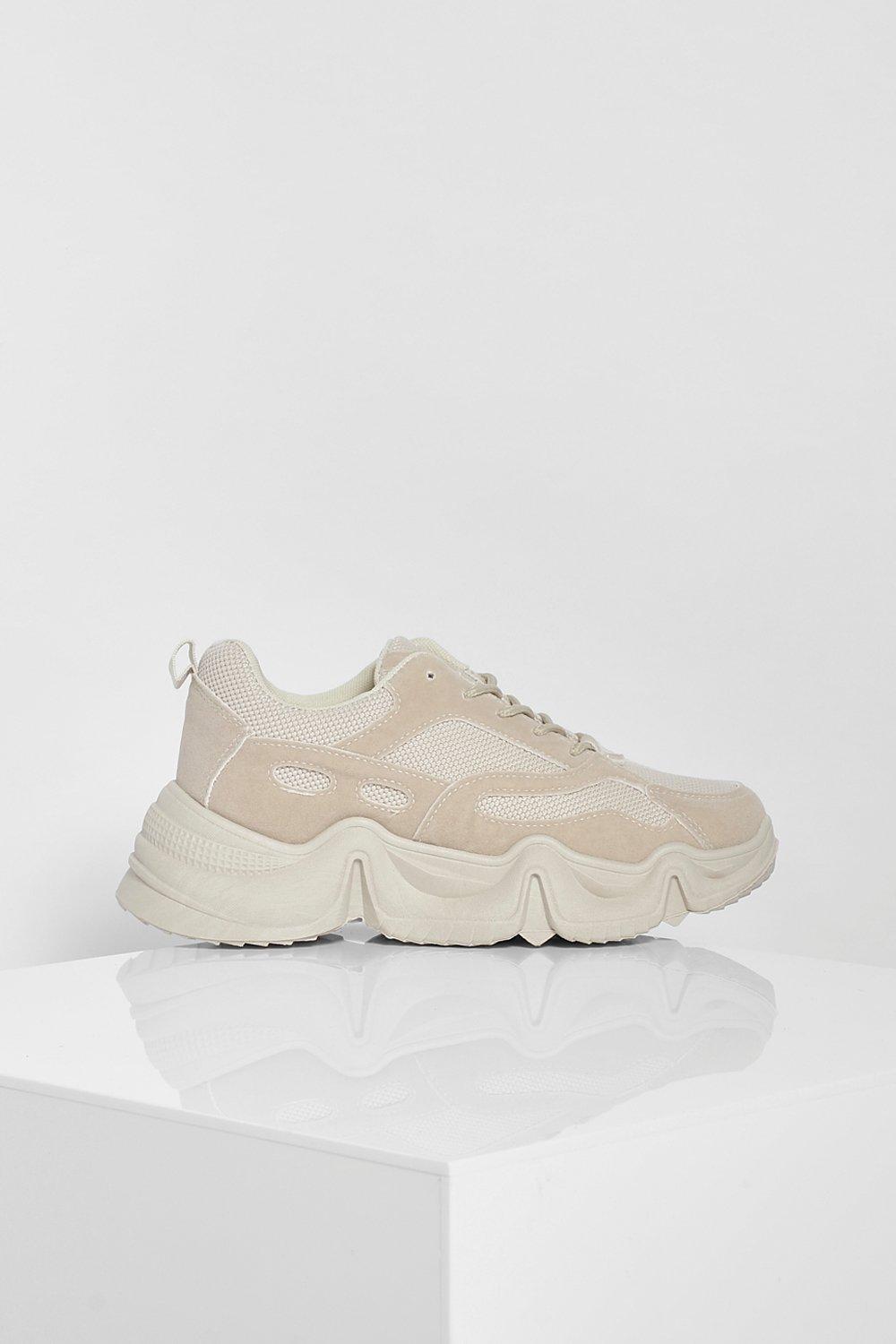 Chunky Platform Lace Up Trainers boohoo DK