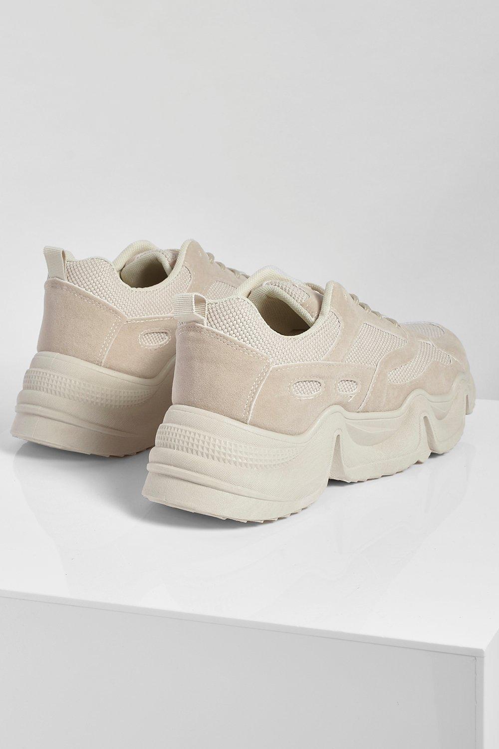 chunky platform lace up trainers