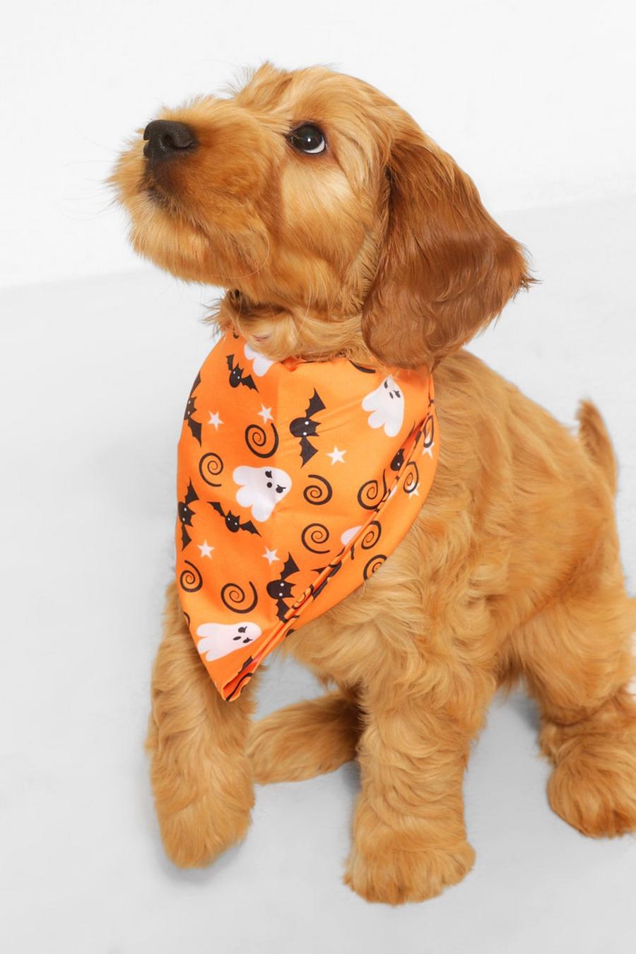 Orange Halloween Pet Bandana image number 1