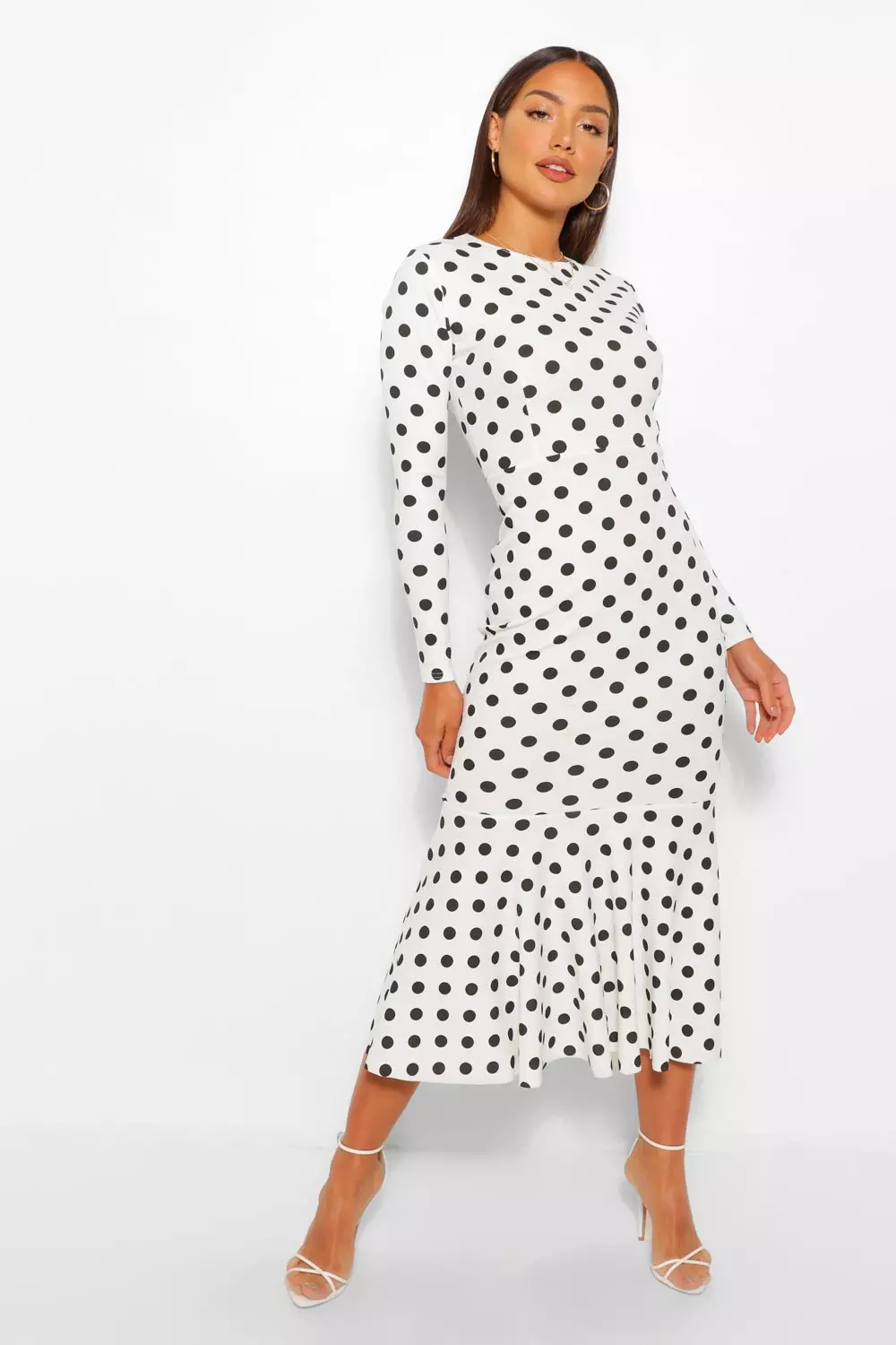 Polka dot 2025 fishtail dress