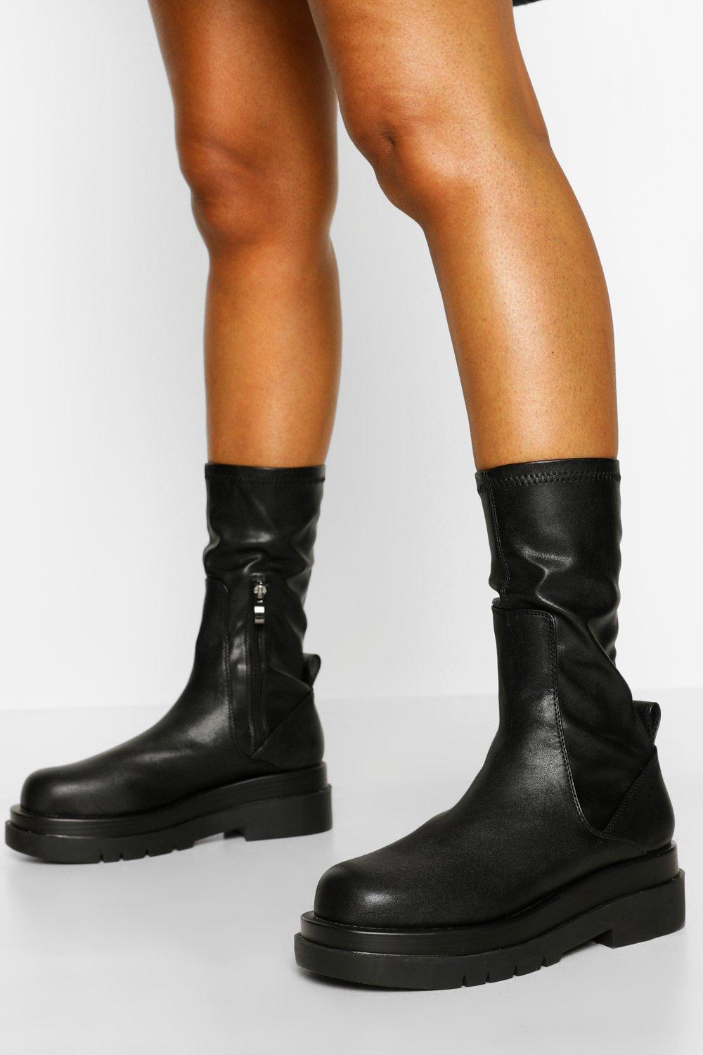 chunky biker boots