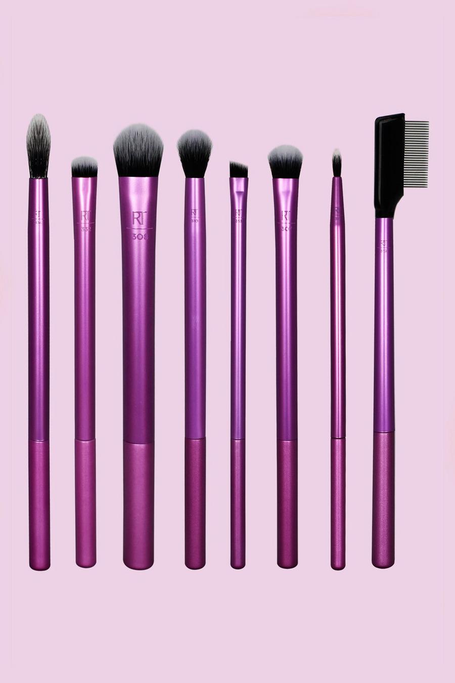 Purple REAL TECHNIQUES EVERYDAY EYE ESSENTIALS MAKEUP BRUSHES image number 1