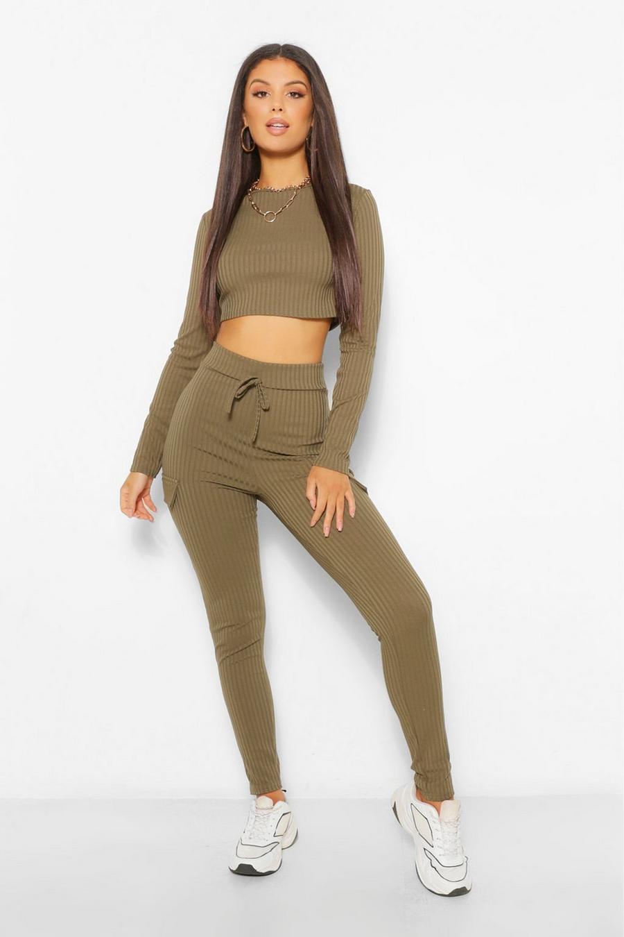 Rib Top and Utility Pocket Legging Co-Ord image number 1